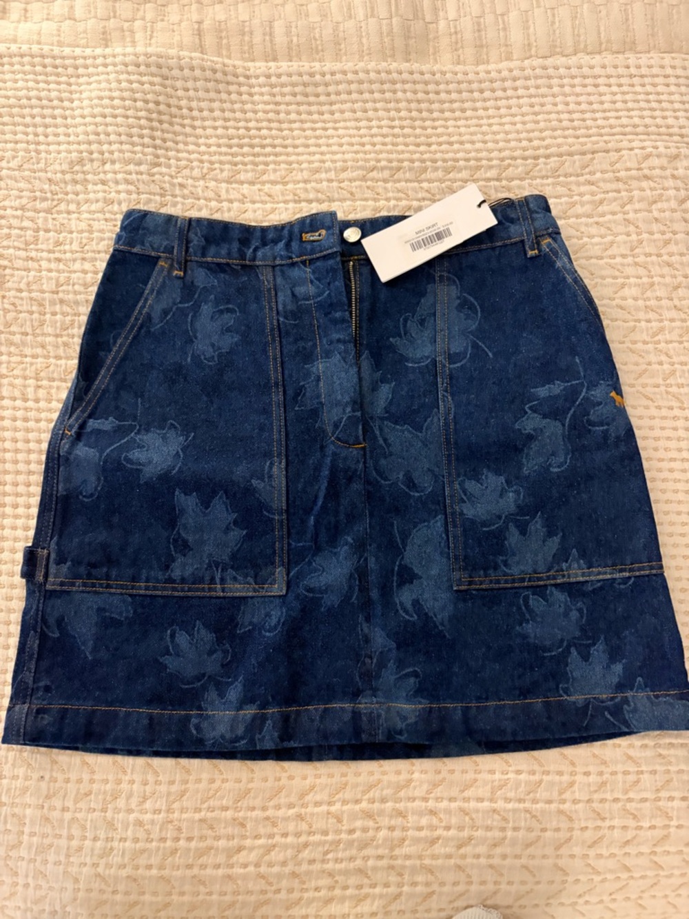 MAISON KITSUNE Denim Mini Skirt